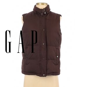 GAP Brown Puffer Vest - Small
